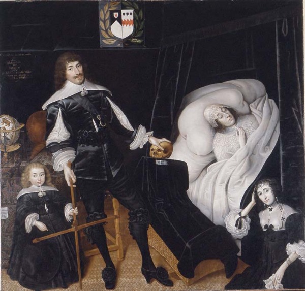 Sir Thomas Aston at the Deathbed of his Wife (John Souch, 1635)